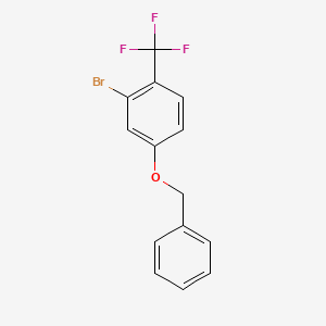 molecular formula C14H10BrF3O B8124753 4-Benzyloxy-2-bromo-1-trifluoromethylbenzene 