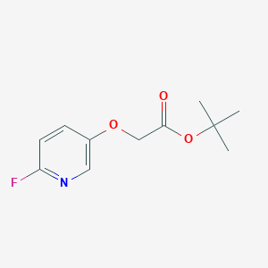 molecular formula C11H14FNO3 B8124783 (6-Fluoropyridin-3-yloxy)-acetic acid tert-butyl ester 