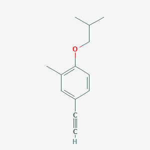 molecular formula C13H16O B8124796 4-Ethynyl-1-isobutoxy-2-methylbenzene 