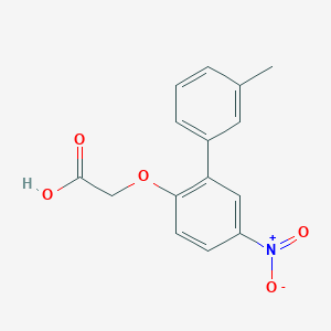 molecular formula C15H13NO5 B8124822 (3'-Methyl-5-nitro-biphenyl-2-yloxy)-acetic acid 