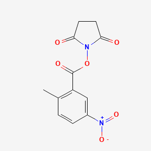 molecular formula C12H10N2O6 B8124837 2-Methyl-5-nitro-benzoic acid 2,5-dioxo-pyrrolidin-1-yl ester 