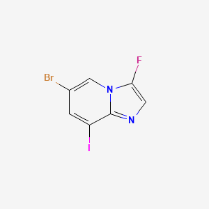 molecular formula C7H3BrFIN2 B8124843 6-Bromo-3-fluoro-8-iodoimidazo[1,2-a]pyridine 