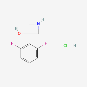 molecular formula C9H10ClF2NO B8124848 3-(2,6-Difluorophenyl)azetidin-3-ol hydrochloride 