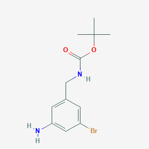 molecular formula C12H17BrN2O2 B8124889 (3-Amino-5-bromobenzyl)-carbamic acid tert-butyl ester 