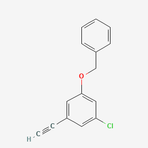 molecular formula C15H11ClO B8124898 1-Benzyloxy-3-chloro-5-ethynyl-benzene 