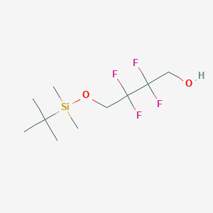 molecular formula C10H20F4O2Si B8124913 4-((tert-Butyldimethylsilyl)oxy)-2,2,3,3-tetrafluorobutan-1-ol 