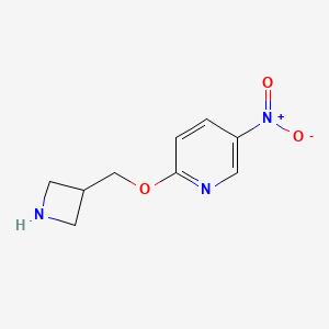 molecular formula C9H11N3O3 B8124920 2-(Azetidin-3-ylmethoxy)-5-nitropyridine 