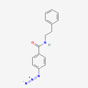 molecular formula C15H14N4O B8124926 4-Azido-N-phenethyl-benzamide 