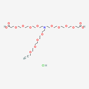 molecular formula C33H62ClNO16 B8124933 N-(Propargyl-peg4)-N-bis(peg4-acid)hclsalt 