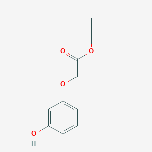 molecular formula C12H16O4 B8124940 tert-Butyl 2-(3-hydroxyphenoxy)acetate 