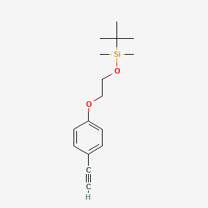 molecular formula C16H24O2Si B8124951 tert-Butyl-[2-(4-ethynyl-phenoxy)-ethoxy]-dimethyl-silane 