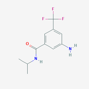 molecular formula C11H13F3N2O B8124961 3-Amino-N-isopropyl-5-(trifluoromethyl)benzamide 