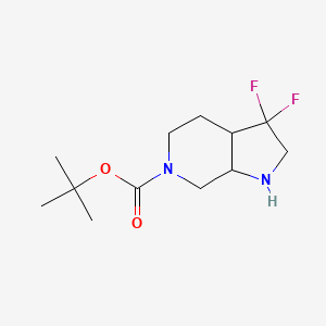 molecular formula C12H20F2N2O2 B8124965 tert-butyl 3,3-difluoro-octahydro-1H-pyrrolo[2,3-c]pyridine-6-carboxylate 