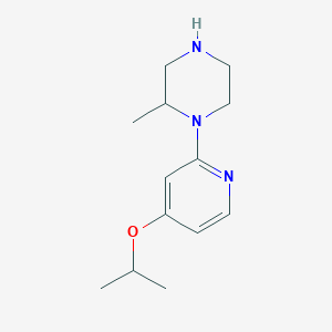 molecular formula C13H21N3O B8124969 1-(4-Isopropoxypyridin-2-yl)-2-methylpiperazine 