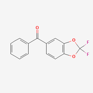 molecular formula C14H8F2O3 B8124982 (2,2-Difluoro-benzo[1,3]dioxol-5-yl)-phenyl-methanone 