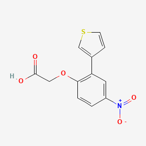 molecular formula C12H9NO5S B8124988 (4-Nitro-2-thiophen-3-yl-phenoxy)-acetic acid 