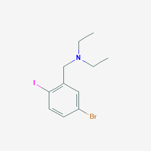 molecular formula C11H15BrIN B8125025 (5-Bromo-2-iodobenzyl)-diethylamine 