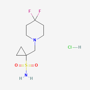 1-((4,4-Difluoropiperidin-1-yl)methyl)cyclopropane-1-sulfonamide hydrochloride