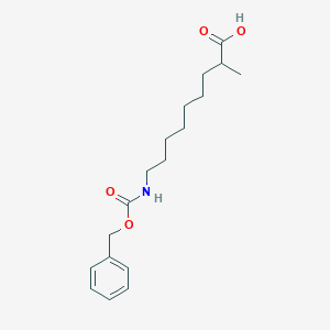 molecular formula C18H27NO4 B8125091 9-(((Benzyloxy)carbonyl)amino)-2-methylnonanoic acid 