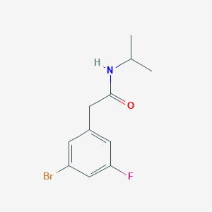 molecular formula C11H13BrFNO B8125116 2-(3-Bromo-5-fluorophenyl)-N-isopropylacetamide 