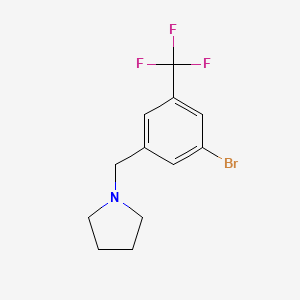 molecular formula C12H13BrF3N B8125143 1-(3-Bromo-5-trifluoromethylbenzyl)-pyrrolidine 