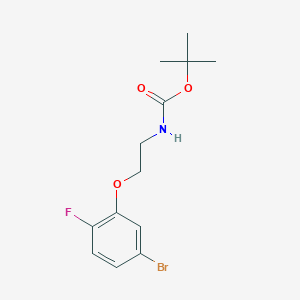 molecular formula C13H17BrFNO3 B8125163 tert-Butyl (2-(5-bromo-2-fluorophenoxy)ethyl)carbamate 