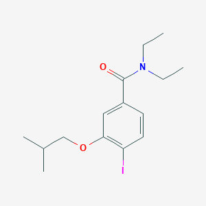 molecular formula C15H22INO2 B8125178 N,N-Diethyl-4-iodo-3-(2-methylpropoxy)benzamide 