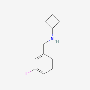 molecular formula C11H14IN B8125181 N-[(3-Iodophenyl)methyl]cyclobutanamine 