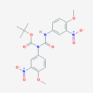 molecular formula C20H22N4O9 B8125185 Tert-butyl (4-methoxy-3-nitrophenyl)((4-methoxy-3-nitrophenyl)carbamoyl)carbamate 