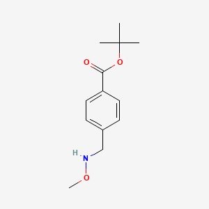 molecular formula C13H19NO3 B8125207 4-(Methoxyamino-methyl)-benzoic acid tert-butyl ester 