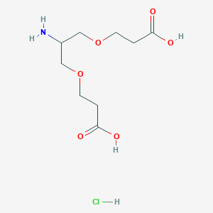 molecular formula C9H18ClNO6 B8125212 2-Amino-1,3-bis(carboxylethoxy)propanehclsalt 