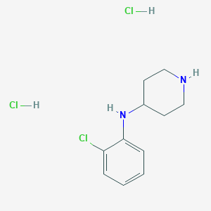 molecular formula C11H17Cl3N2 B8125214 (2-Chloro-phenyl)-piperidin-4-yl-amine dihydrochloride 