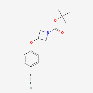 molecular formula C16H19NO3 B8125217 3-(4-Ethynylphenoxy)-azetidine-1-carboxylic acid tert-butyl ester 