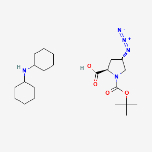 molecular formula C22H39N5O4 B8125228 (2R,4S)-Boc-Pro(4-N3) DCHA 