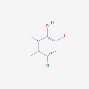 molecular formula C7H5ClI2O B8125268 4-Chloro-2,6-diiodo-3-methylphenol 