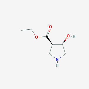 molecular formula C7H13NO3 B8125272 ethyl (3R,4S)-4-hydroxypyrrolidine-3-carboxylate 
