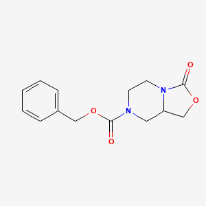 benzyl tetrahydro-3-oxo-1H-oxazolo[3,4-a]pyrazine-7(3H)-carboxylate