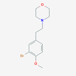 molecular formula C13H18BrNO2 B8125334 4-[2-(3-Bromo-4-methoxyphenyl)-ethyl]-morpholine 