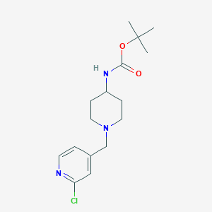 molecular formula C16H24ClN3O2 B8125339 [1-(2-Chloropyridin-4-ylmethyl)-piperidin-4-yl]-carbamic acid tert-butyl ester 