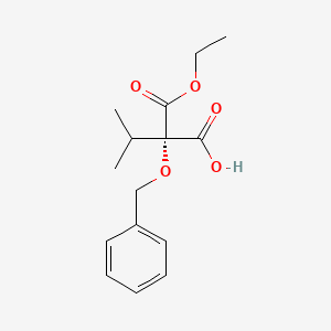 molecular formula C15H20O5 B8125350 (S)-(Benzyloxy)isopropylmalonic acid 1-ethyl ester 