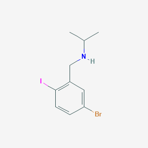molecular formula C10H13BrIN B8125364 (5-Bromo-2-iodobenzyl)-isopropylamine 