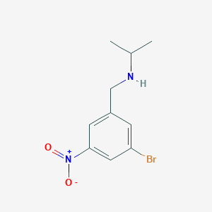 molecular formula C10H13BrN2O2 B8125396 (3-Bromo-5-nitrobenzyl)-isopropylamine 