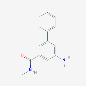 molecular formula C14H14N2O B8125420 5-Aminobiphenyl-3-carboxylic acid methylamide 