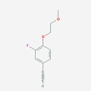 molecular formula C11H11FO2 B8125426 4-Ethynyl-2-fluoro-1-(2-methoxyethoxy)benzene 
