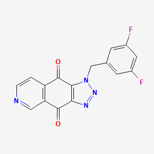 molecular formula C16H8F2N4O2 B8125486 1-(3,5-Difluorobenzyl)-1H-[1,2,3]triazolo[4,5-g]isoquinoline-4,9-dione 