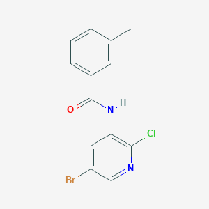 molecular formula C13H10BrClN2O B8125516 N-(5-Bromo-2-chloropyridin-3-yl)-3-methylbenzamide 