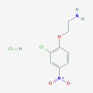 molecular formula C8H10Cl2N2O3 B8125540 2-(2-Chloro-4-nitro-phenoxy)-ethylamine hydrochloride 
