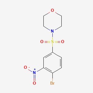molecular formula C10H11BrN2O5S B8125558 4-((4-Bromo-3-nitrophenyl)sulfonyl)morpholine 