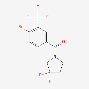 molecular formula C12H9BrF5NO B8125571 (4-Bromo-3-trifluoromethylphenyl)-(3,3-difluoropyrrolidin-1-yl)-methanone 