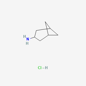 molecular formula C7H14ClN B8125592 Bicyclo[3.1.1]heptan-3-amine hydrochloride 